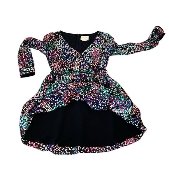 Kate Spade New York Gold Metallic Polkadot Fit And Flare Dress, Size 00 - Picture 10 of 15